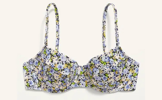 Old Navy Underwire Bikini Swim Floral Top