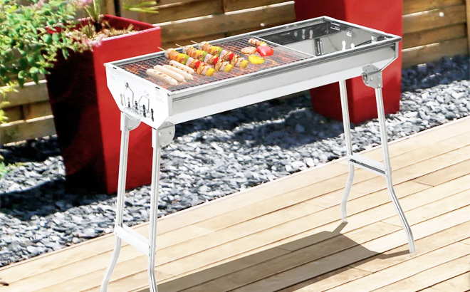 Outsunny 13 Inch Barrel Charcoal Grill