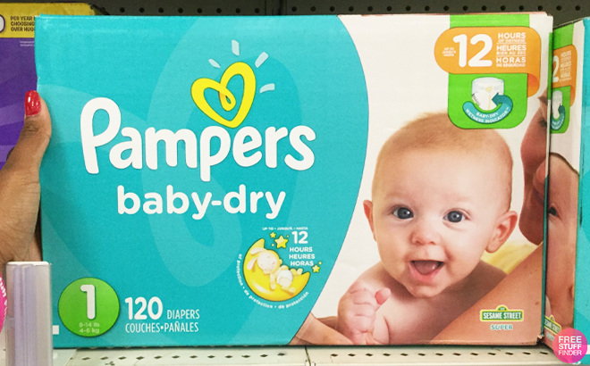 Pampers Size 1 Baby Dry Diapers 120 Count