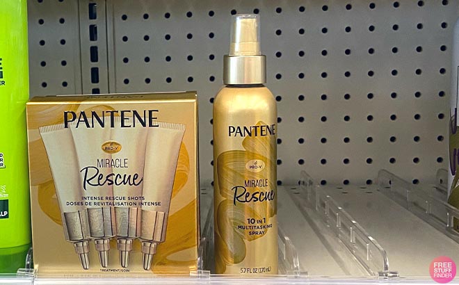 Pantene Miracle Rescue 10 in 1 Multitasking Spray in shelf