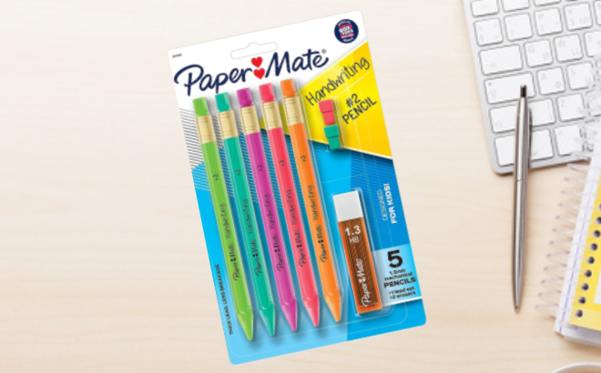 Paper Mate Triangular Mechanical Pencil 8 Piece Set