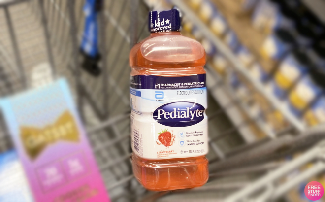 Pedialyte Electrolyte Drink Strawberry Flavor in Cart