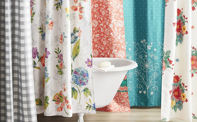 The Pioneer Woman Floral Cotton-Rich Shower Curtain