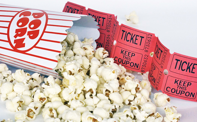 Popcorn with Movie Tickets