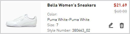 Puma Bella Womens Sneakers Order Summary