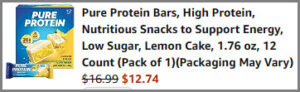 Pure Protein Bars Checkout Screenshot