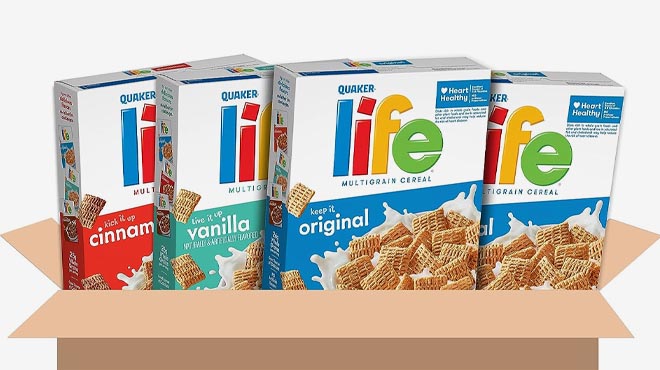 Quaker Life Breakfast Cereal Variety 4 Pack
