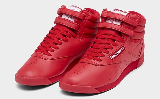 Reebok Freestyle Hi Womens Casual Shoes Red