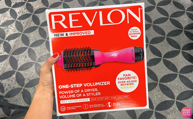 Revlon One Step Hair Dryer And Volumizer Hot Air Brush Pink