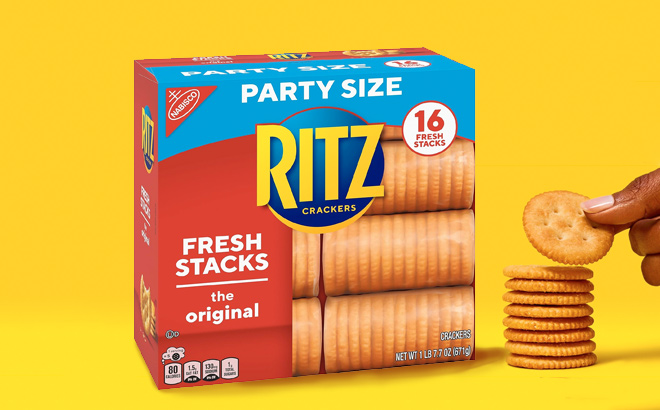 Ritz Crackers Flavor Party Size Box of Fresh Stacks 16 Sleeves Total original 23 7 Ounce 16 count Pack of 1