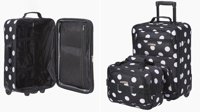 Rockland 2-Piece Luggage Set on white background