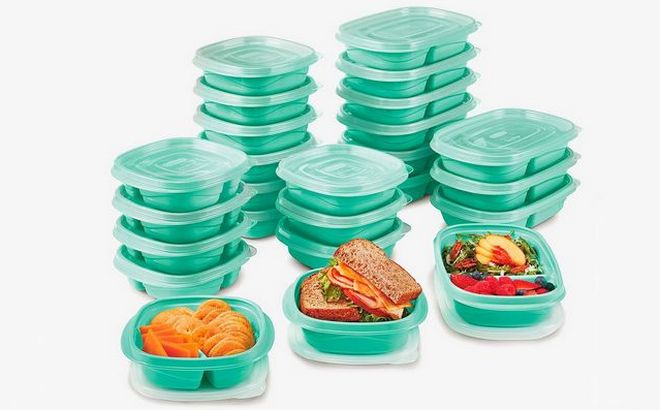 Rubbermaid 50 Piece Food Containers Teal
