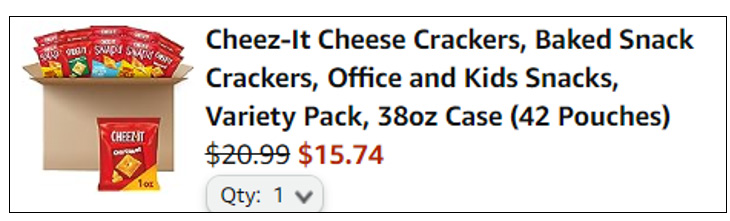 Screenshot Cheez It Variety Pack 42 Count
