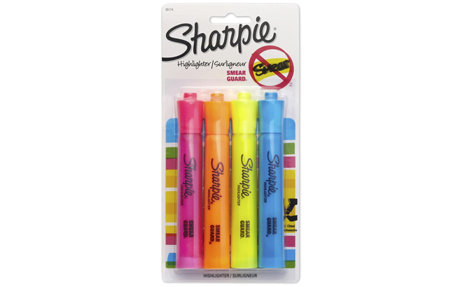 Sharpie Accent Tank Style Highlighters 4 Pack