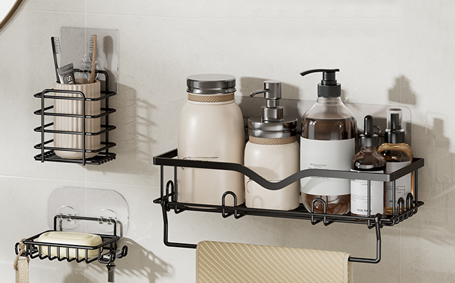 Shower Caddy 3 Piece Set in Bathroom