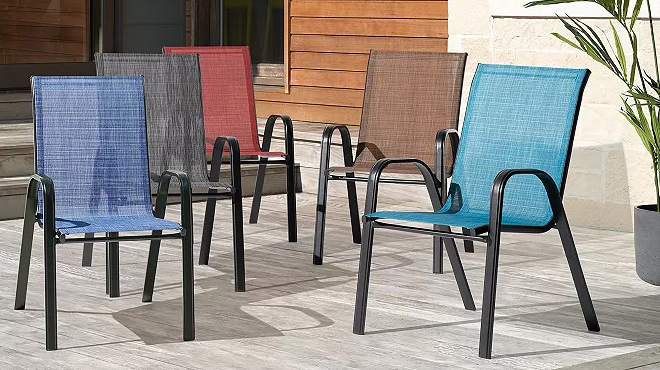 Sonoma Goods For Life Coronado Stacking Patio Chair in Teal Sonoma Goods For Life Coronado Stacking Patio Chair in Teal