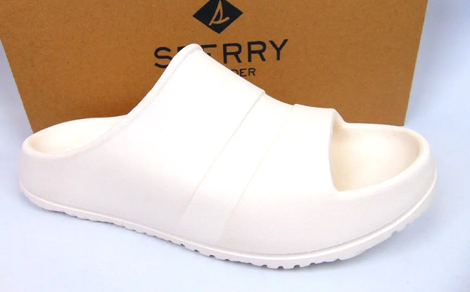 Sperry Womens White Float Slide Sandal