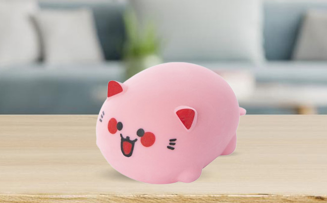 Squishy Kitty Sensory Toy on Tabletop