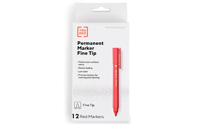 Staples Tru Red Pen Permanent Markers