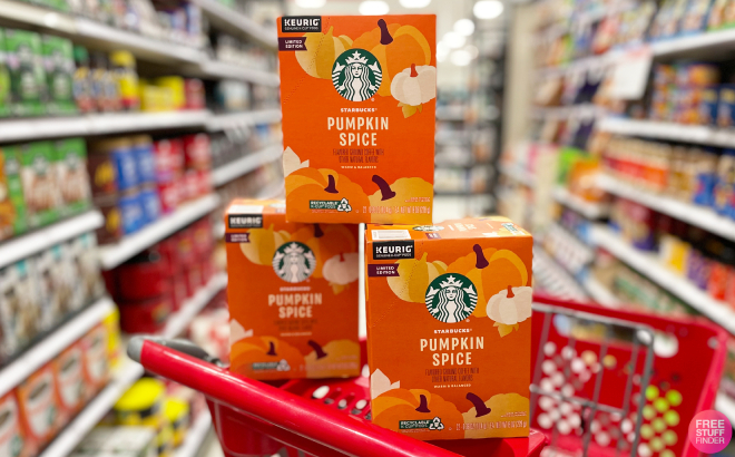 Starbucks Pumpkin Spice K Cups in Cart