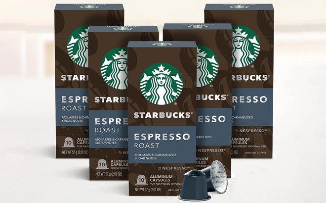 Starbucks by Nespresso Dark Roast Espresso 50 Count Single Serve Capsules