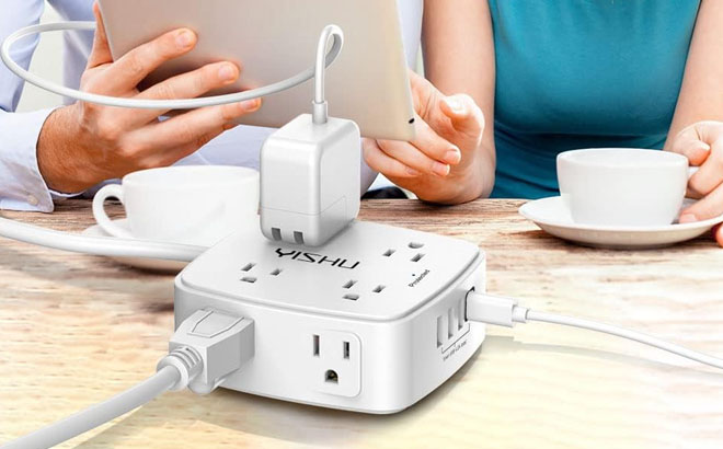 Surge Protector Power Strip on a Table