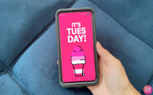 T Mobile Tuesday App opened on a Smartphone