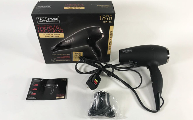 TRESemme Thermal Creations Hair Dryer next to the Box