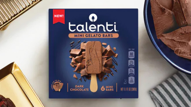 Talenti Mini Gelato Bars in Dark Chocolate Flavor