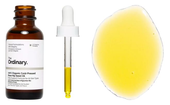 The Ordinary Organic Cold Pressed Rose Hip Seed Regenerative Oil on a plain background