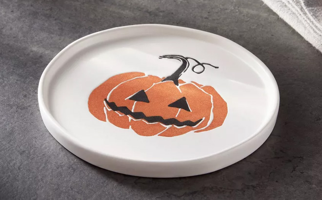 Threshold Halloween Pumpkin Stoneware Plate Threshold Halloween Pumpkin Stoneware Plate