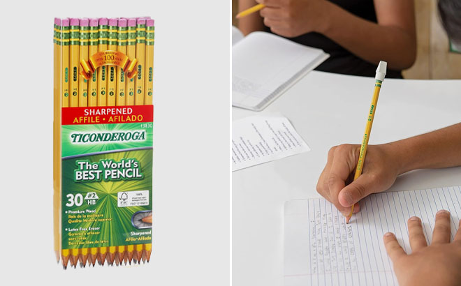 Ticonderoga Wood Cased Pre Sharpened Pencils 30 Count 1