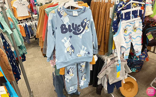 Toddler Girls Bluey Fleece Top and Bottom Set at Target
