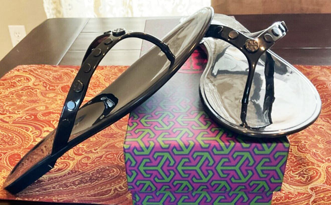 Tory Burch Studded Flip Flops