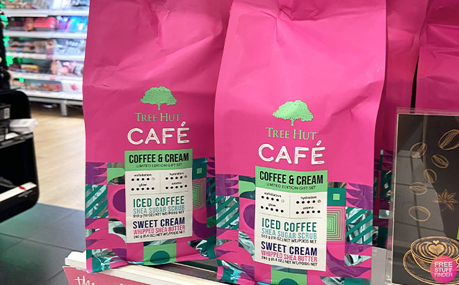 Tree Hut Coffee Cream Gift Set on a Shelf
