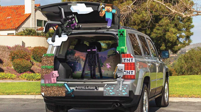 Trunk or Treat Car Decorations Kit Minecraft
