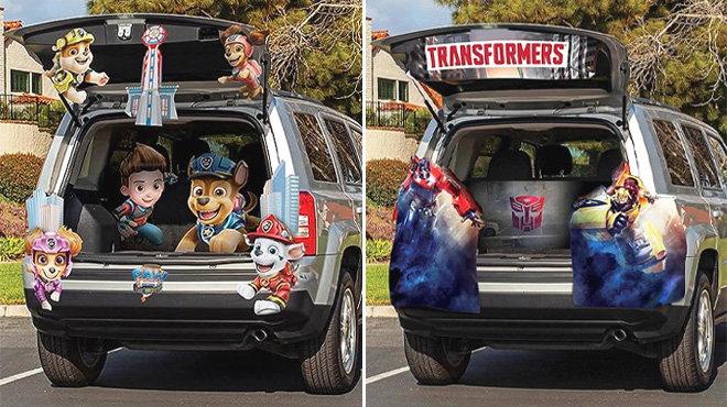 Trunk or Treat Car Decorations Kit Paw Patrol and Transformers