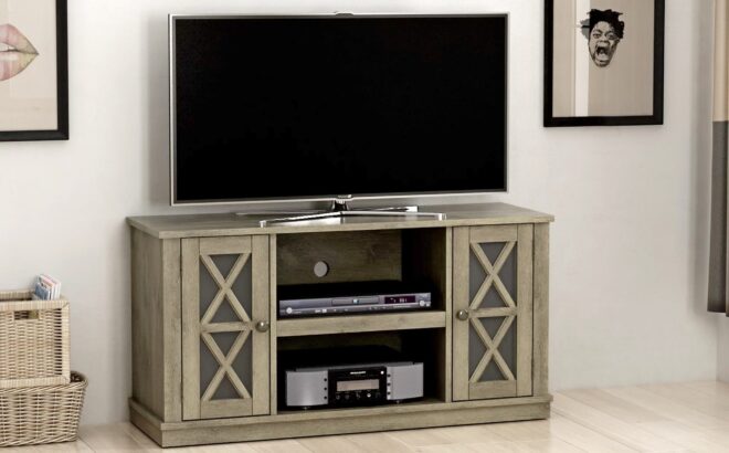 Twin Star Luxe Stanton Ridge TV Stand for TVs up to 55 Spanish Gray