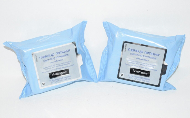 Two Neutrogena Makeup Remover Wipes 21 Count