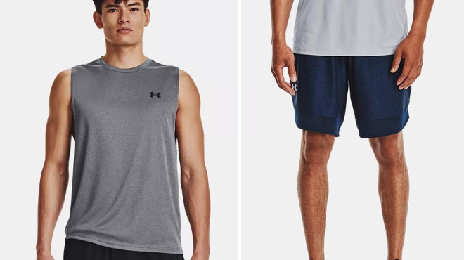 Under Armour Velocity Muscle Tank and Training Stretch Shorts