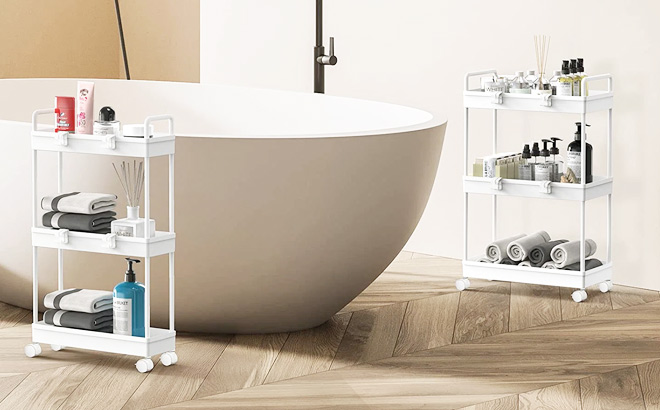 Utility Cart with Wheels Set of 2 Utility Cart with Wheels Set of 2