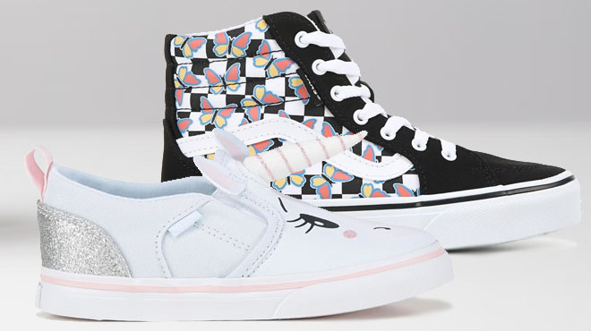 VANS Kids Unicorn Shoes and High Top Butterfly Shoes
