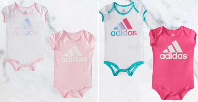 Variety of Adidas Baby Bodysuits