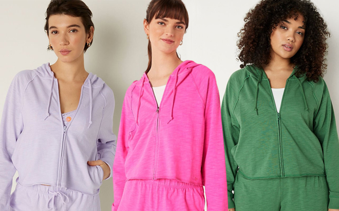 Victorias Secret Pink Summer Lounge Zip Up Hoodies in Different Colors