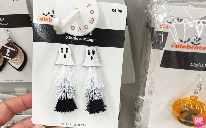 Way to Celebrate Halloween Ghost Earrings