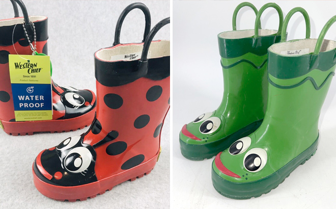 Western Chief Frog Rain Boots Toddler Girls