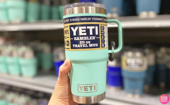 YETI Rambler Travel Mug in Seafoam color
