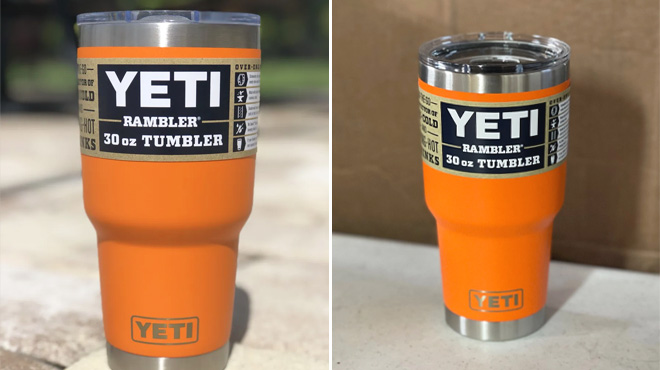 YETI Rambler Tumbler with MagSlider Lid in Desert Clay color