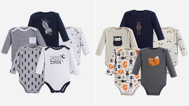 Yoga Sprout and Hudson Baby Long Sleeve Infant Bodysuit Sets