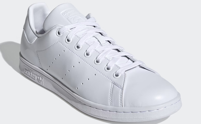 an Image of a Cloud White Color Adidas Mens Stan Smith Shoes